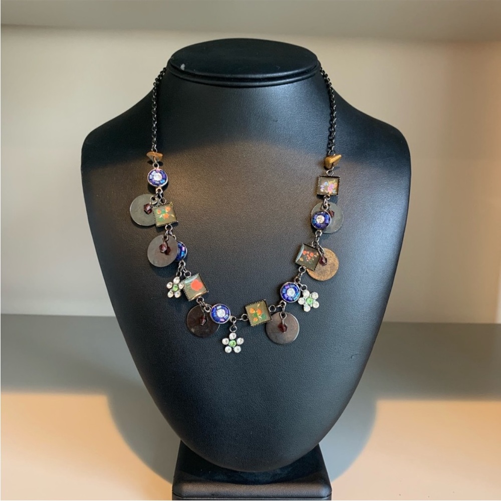 Elegant Multicolor Necklace with Charms